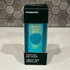 Starbucks 2023 Blue Iridescent Cold Cup Key Chain